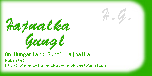 hajnalka gungl business card